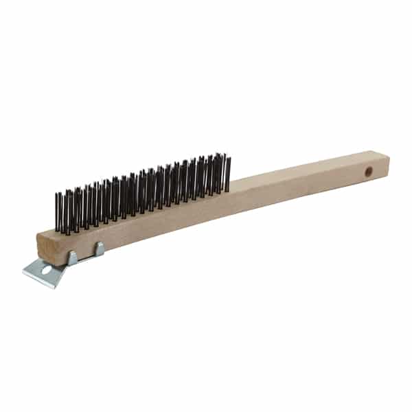 מברשת לניקוי גריל ידית עץ CutterPeeler 35cm