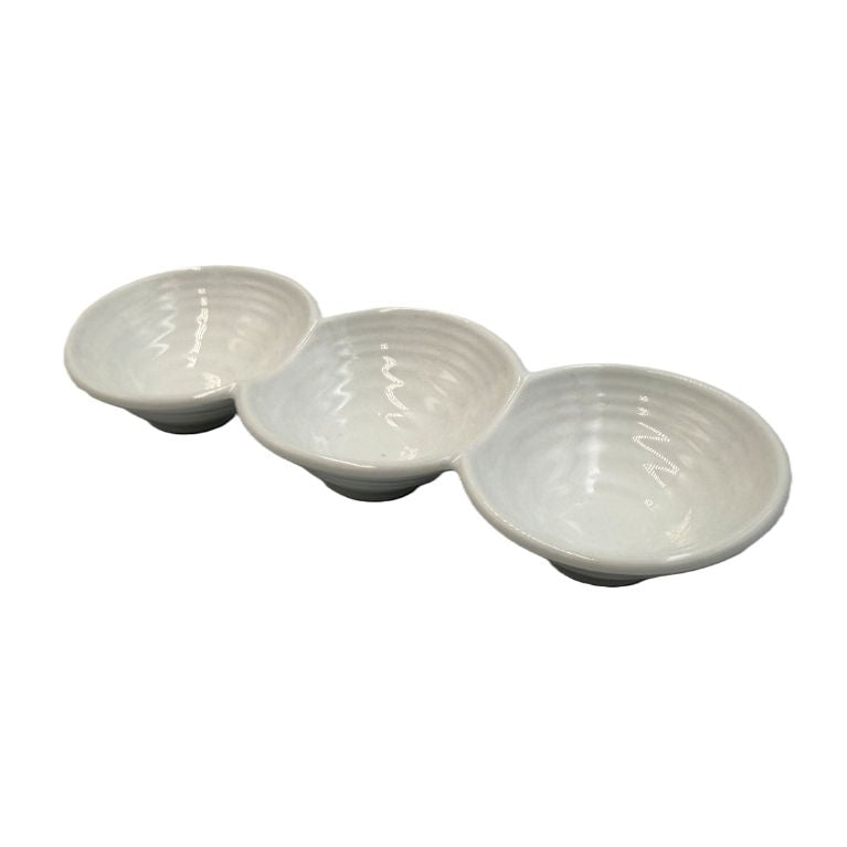 כלי לרוטב 3 תאים פורצלן לבן Jaguar 20cm