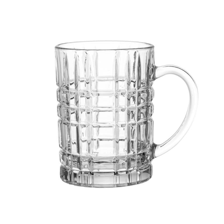 כוס זכוכית לבירה משבצות 470ml