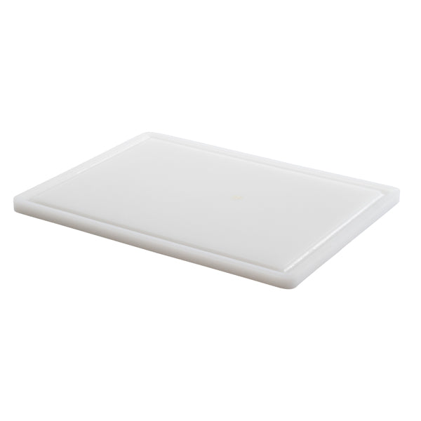 קרש חיתוך אוקולון לבן עם חריץ CutterPeeler 40X30X1.5cm