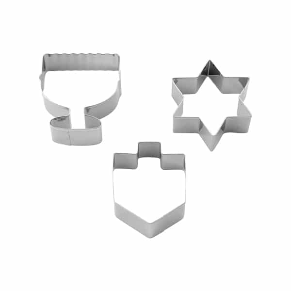 סט 3 חותכני עוגיות חנוכה CutterPeeler