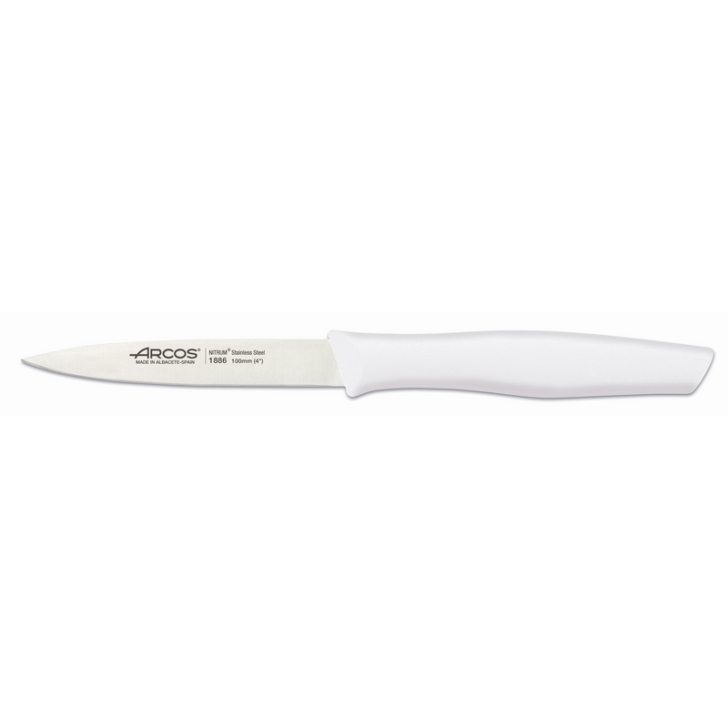 סכין ירקות חלק שפיץ לבן ARCOS 10cm
