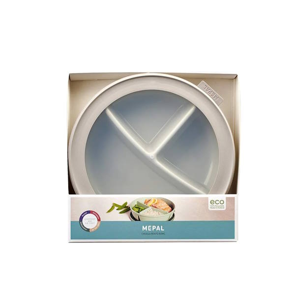קופסת אוכל Bento מחולקת לבן Mepal
