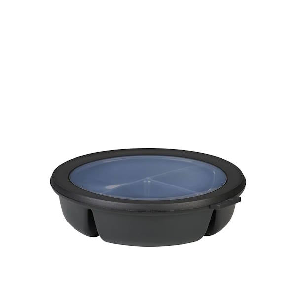 קופסת אוכל Bento מחולקת שחורה Mepal