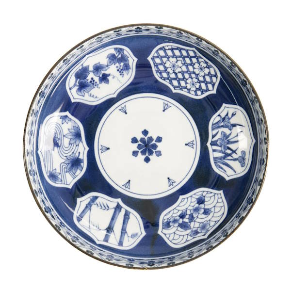 צלחת פורצלן 20cm פרחים ועלים Tokyo
