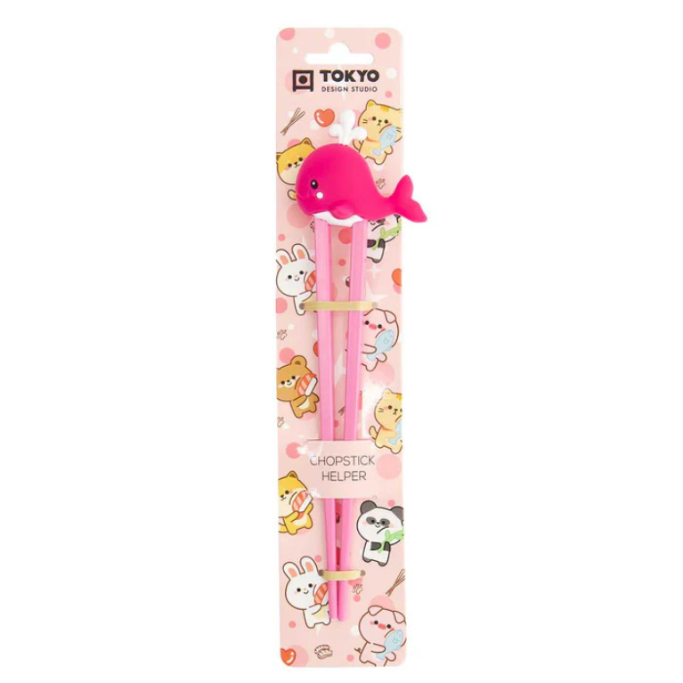 זוג צ'ופסטיקס לילדים לוויתן TOKYO ורוד
