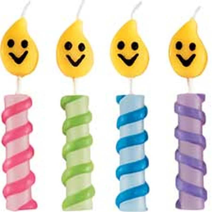 נרות צבעוניים סמיילי Wilton
