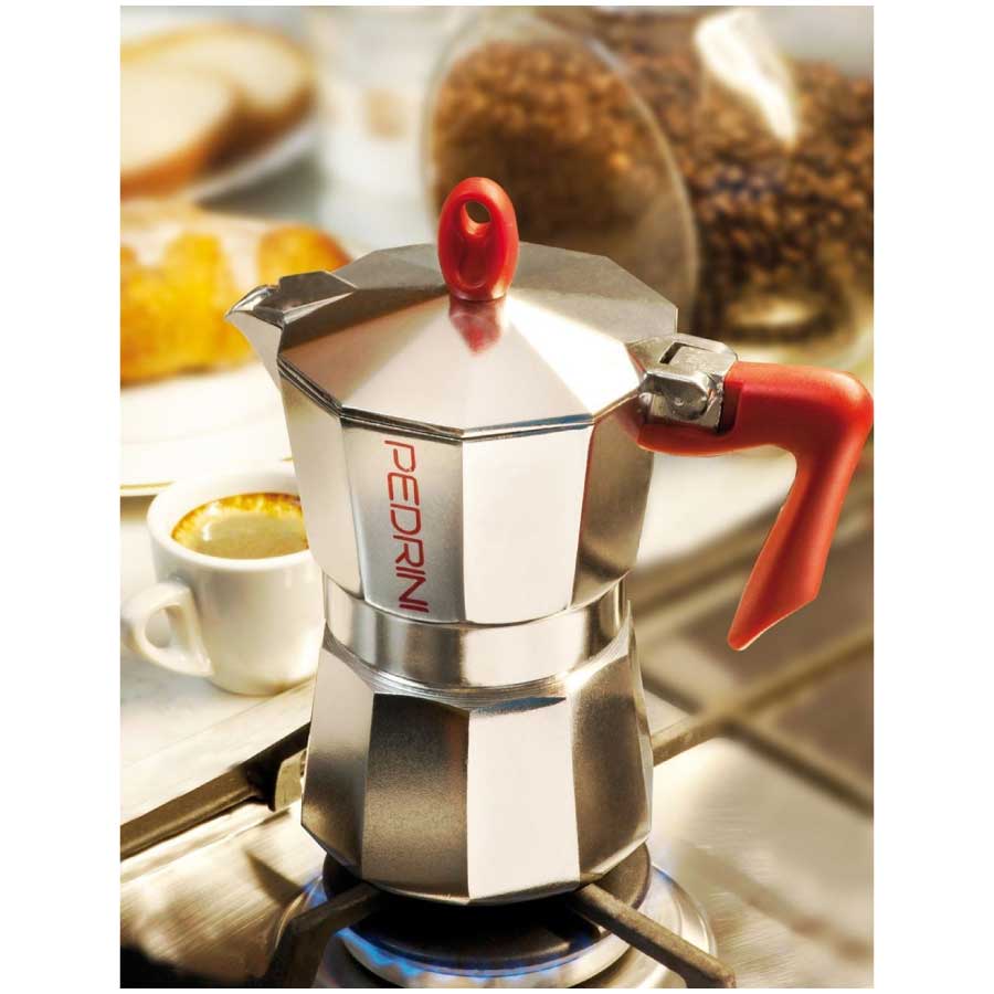 מקינטה אלומיניום 6 כוסות Pedrini Caffe
