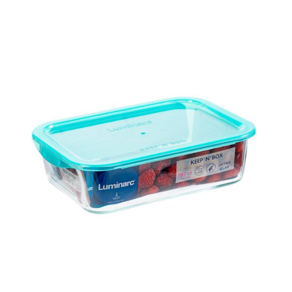 כלי אחסון מלבני עם מכסה 1.970 ליטר Luminarc