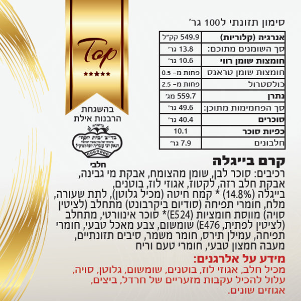קרמה נוצ'יטלו חלבי שף קונדיטור