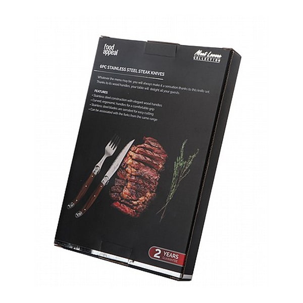 מארז 6 סכיני סטייק MEAT LOVERS