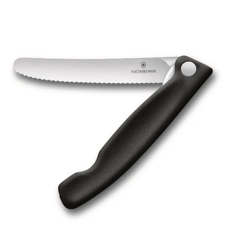 סכין ירקות מתקפלת להב משונן Victorinox