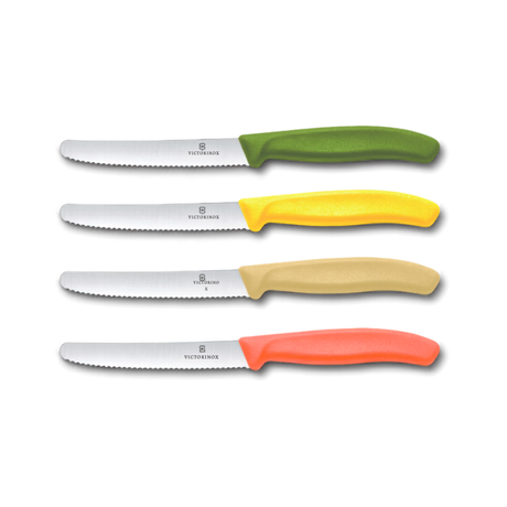 סט 4 סכיני ירקות עגול משונן Victorinox 