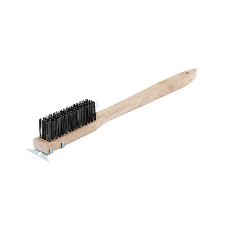 מברשת לניקוי גריל ידית עץ CutterPeeler 50cm