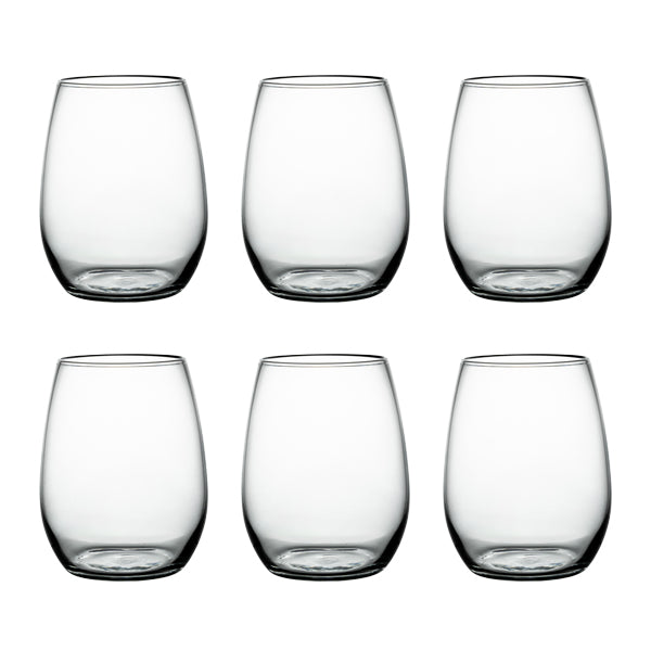 סט 6 כוסות זכוכית 440ml דגם אמבר