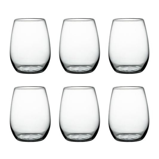 סט 6 כוסות זכוכית 440ml דגם אמבר