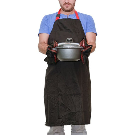 סינר שלם עם כפפות שחור/ לבן CutterPeeler