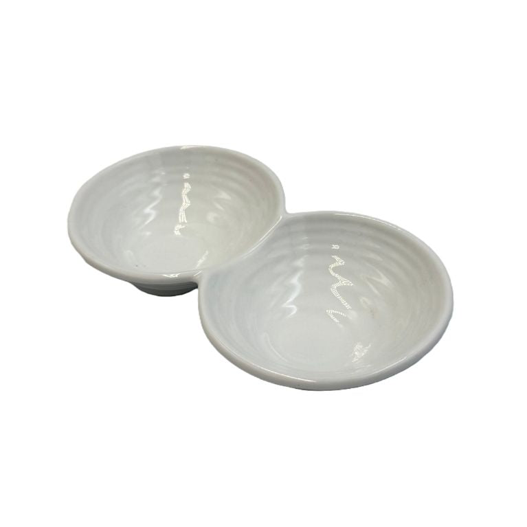 כלי לרוטב 2 תאים פורצלן לבן Jaguar 15cm