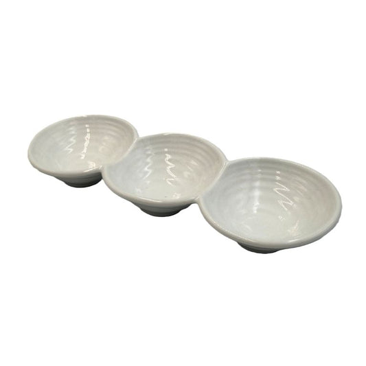כלי לרוטב 3 תאים פורצלן לבן Jaguar 20cm