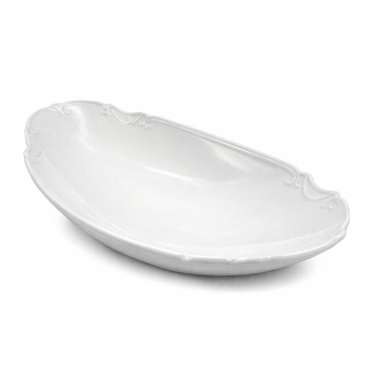 קערת פורצלן אובלית פירנצה פורצלן לבן Jaguar 25cm