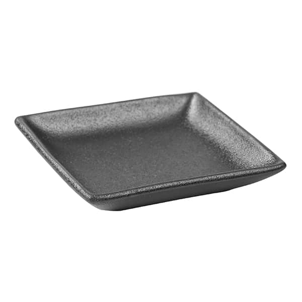 צלחת מרובעת פורצלן שחור Jaguar 10cm