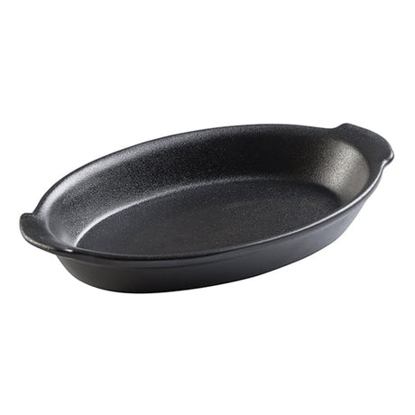 כלי הגשה פורצלן שחור עם ידיות  Jaguar 25cm