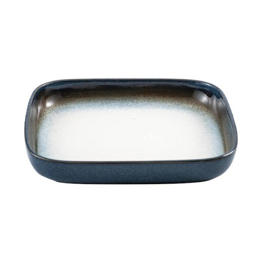 צלחת מרובעת פורצלן דגם שירז כחול Jaguar 26cm