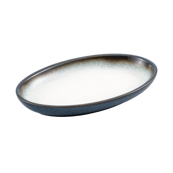 פלטה אובלית עמוקה פורצלן דגם שירז כחול Jaguar 25cm