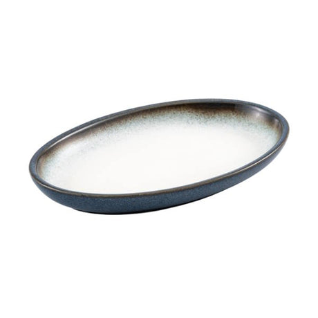 פלטה אובלית עמוקה פורצלן דגם שירז כחול Jaguar 25cm