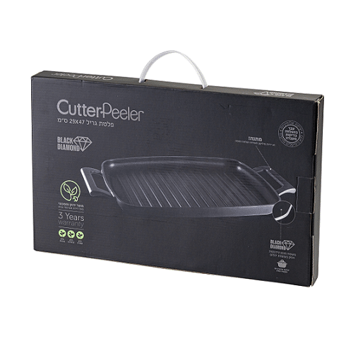 פלטת גריל 47X29 אינדוקציה CutterPeeler Black Diamond