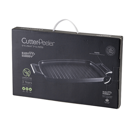 פלטת גריל 47X29 אינדוקציה CutterPeeler Black Diamond