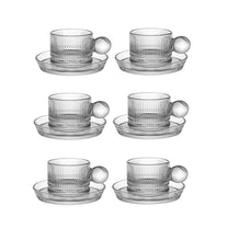 סט 6 ספלי אספרסו עם תחתיות 115ml