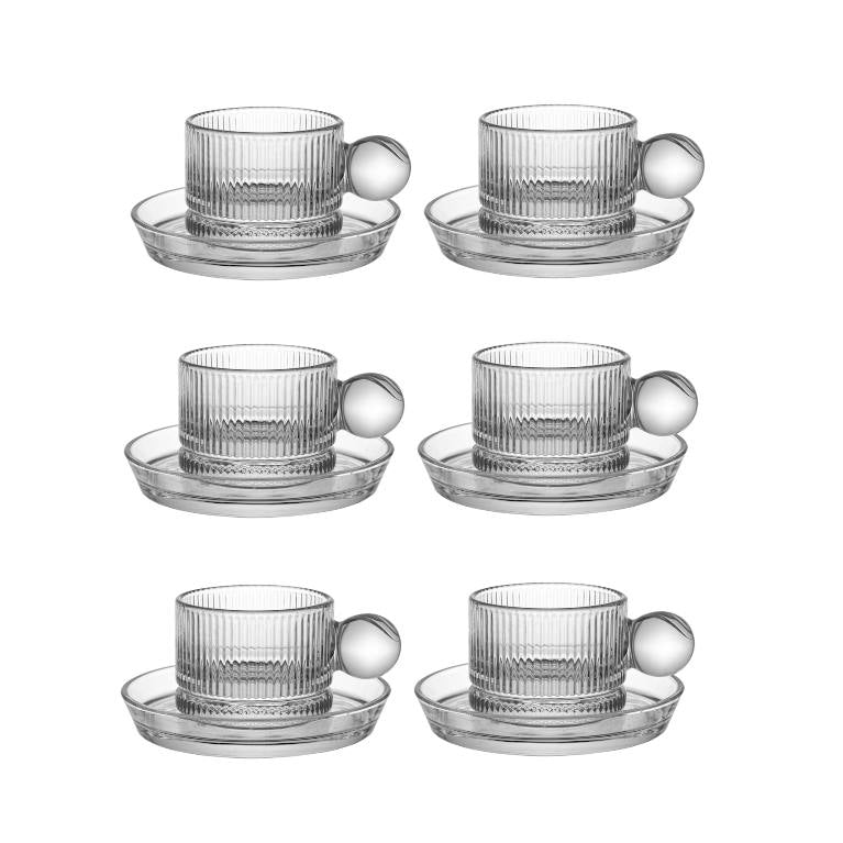 סט 6 ספלי אספרסו עם תחתיות 115ml