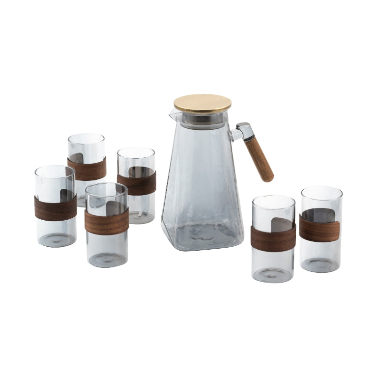 סט כד שתייה 2 ליטר עם 6 כוסות 320ml