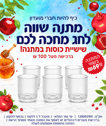 סט 6 כוסות זכוכית 250ml