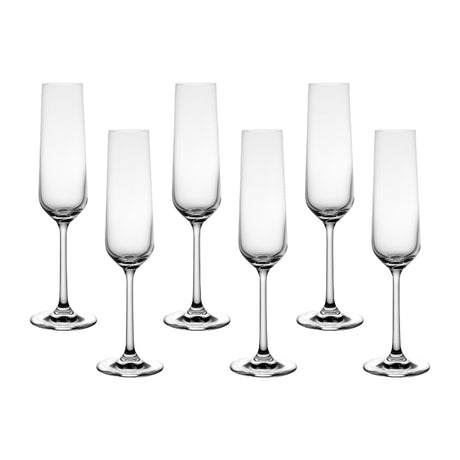 6 כוסות רגל שמפניה "פלוט" 250ml