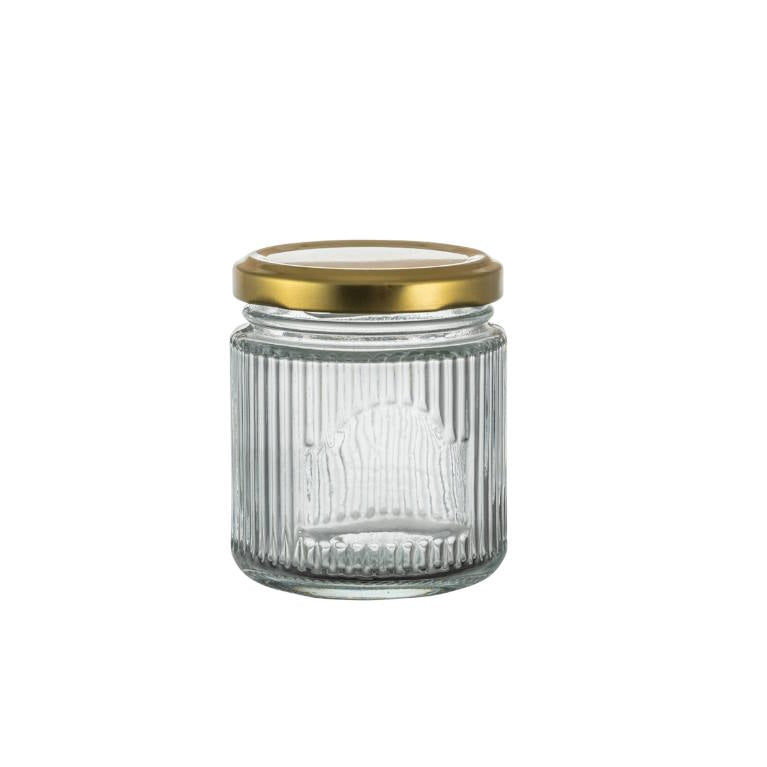 צנצנת עגולה פסים ומכסה מתכת CutterPeeler 200ml