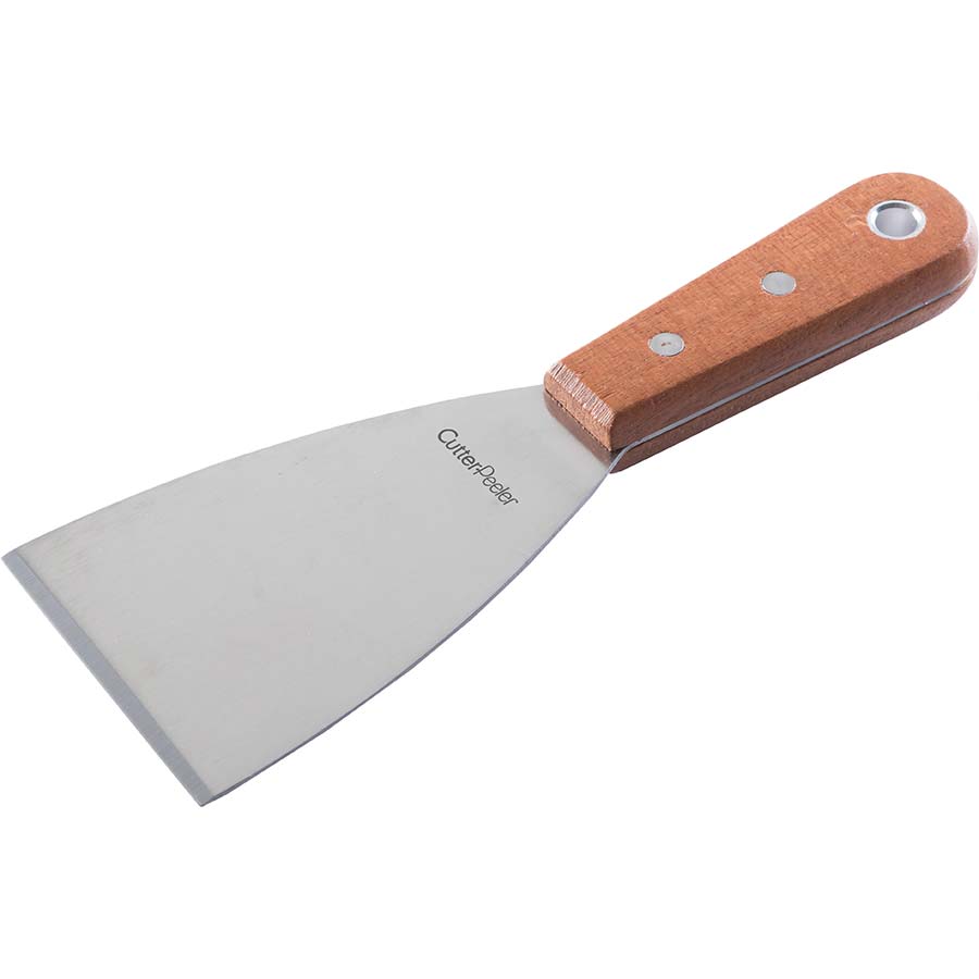 שפכטל לגריל נירוסטה ידית עץ 7.5 ס"מ CutterPeeler