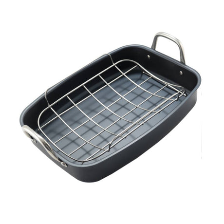 תבנית צלייה פלדה כחולה עם רשת CutterPeeler 38X28