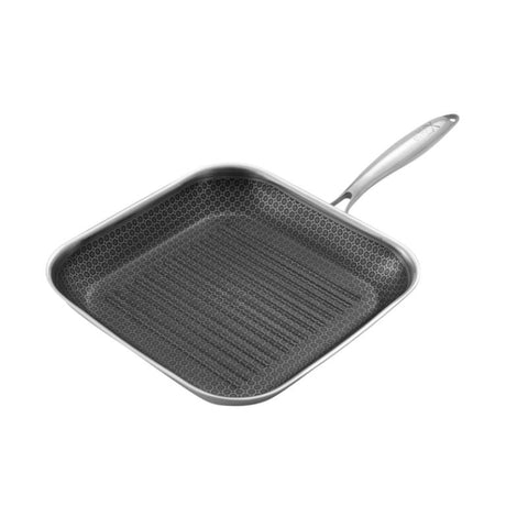 מחבת גריל נירוסטה היברידי “חלת דבש” Evinox 28cm