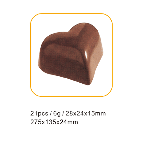 תבנית שוקולד לב