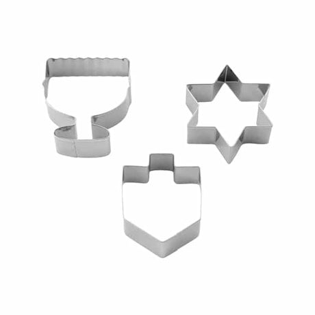 סט 3 חותכני עוגיות חנוכה CutterPeeler