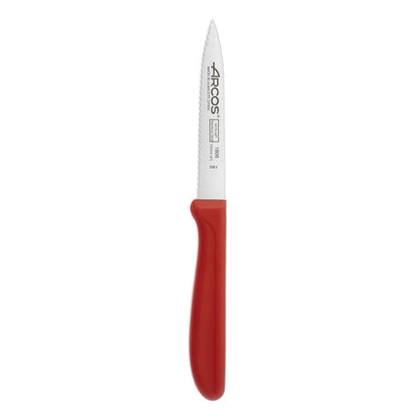 סכין משוננת ידית אדומה Arcos 10cm