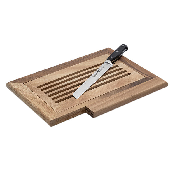קרש חיתוך עץ 38X26 אוגר פירורים CutterPeeler