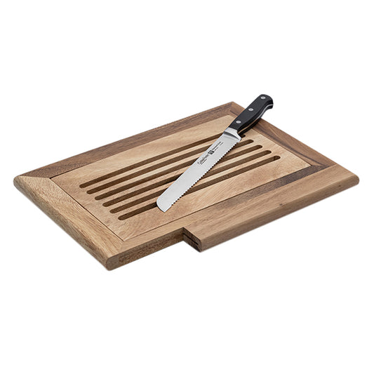 קרש חיתוך עץ 38X26 אוגר פירורים CutterPeeler