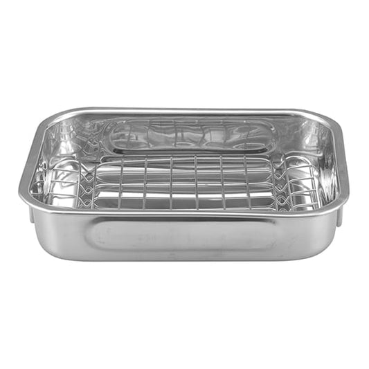 תבנית צלייה נירוסטה עם רשת 30X23 ס"מ Cutterpeeler
