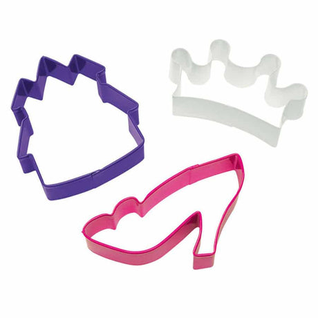 סט 3 חותכנים נסיכות צבעוני Wilton