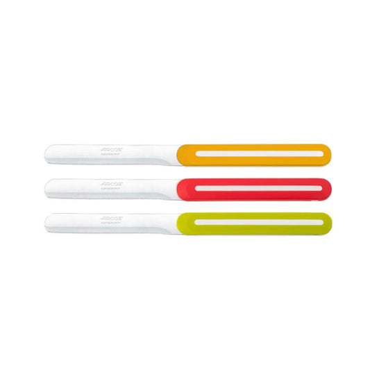 סט 3 סכיני מריחה משוננות Arcos Linea 10cm