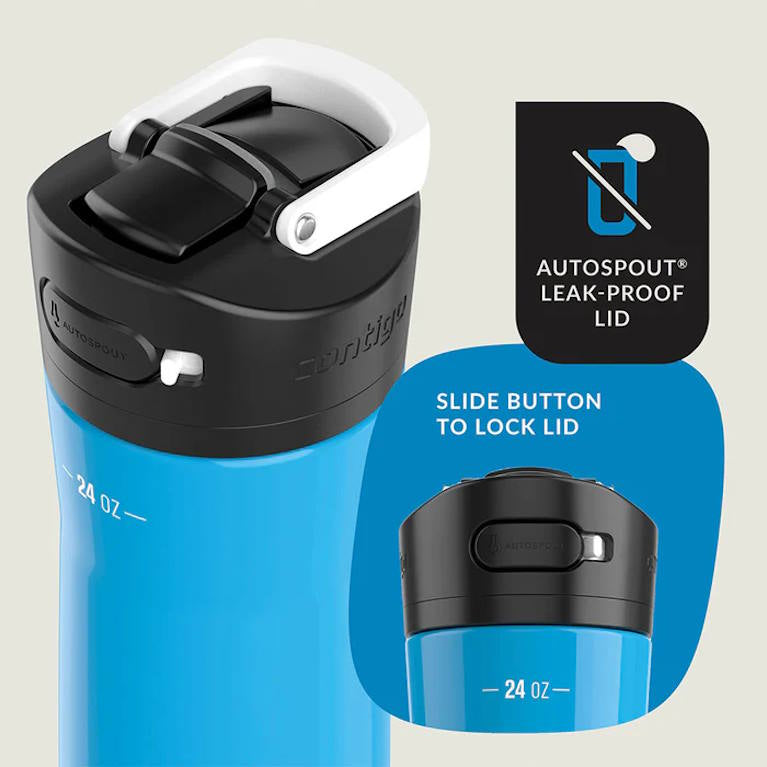 בקבוק מתכת Ashland Chill 2.0 כחול Contigo 720ml