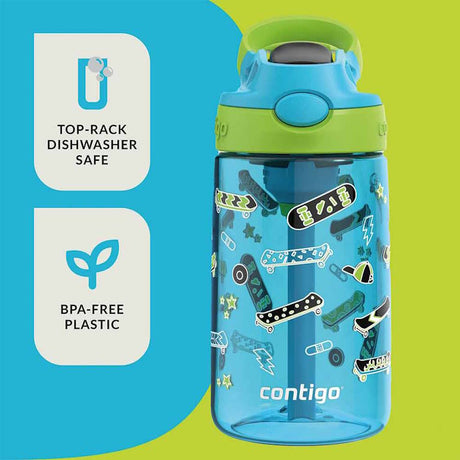 בקבוק שתייה לילדים CLEANABLE 420ml סקייטבורד Contigo Gizmo